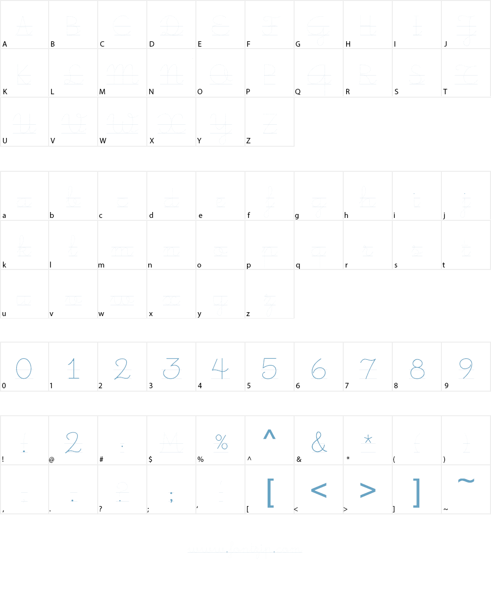 Little School Font Character